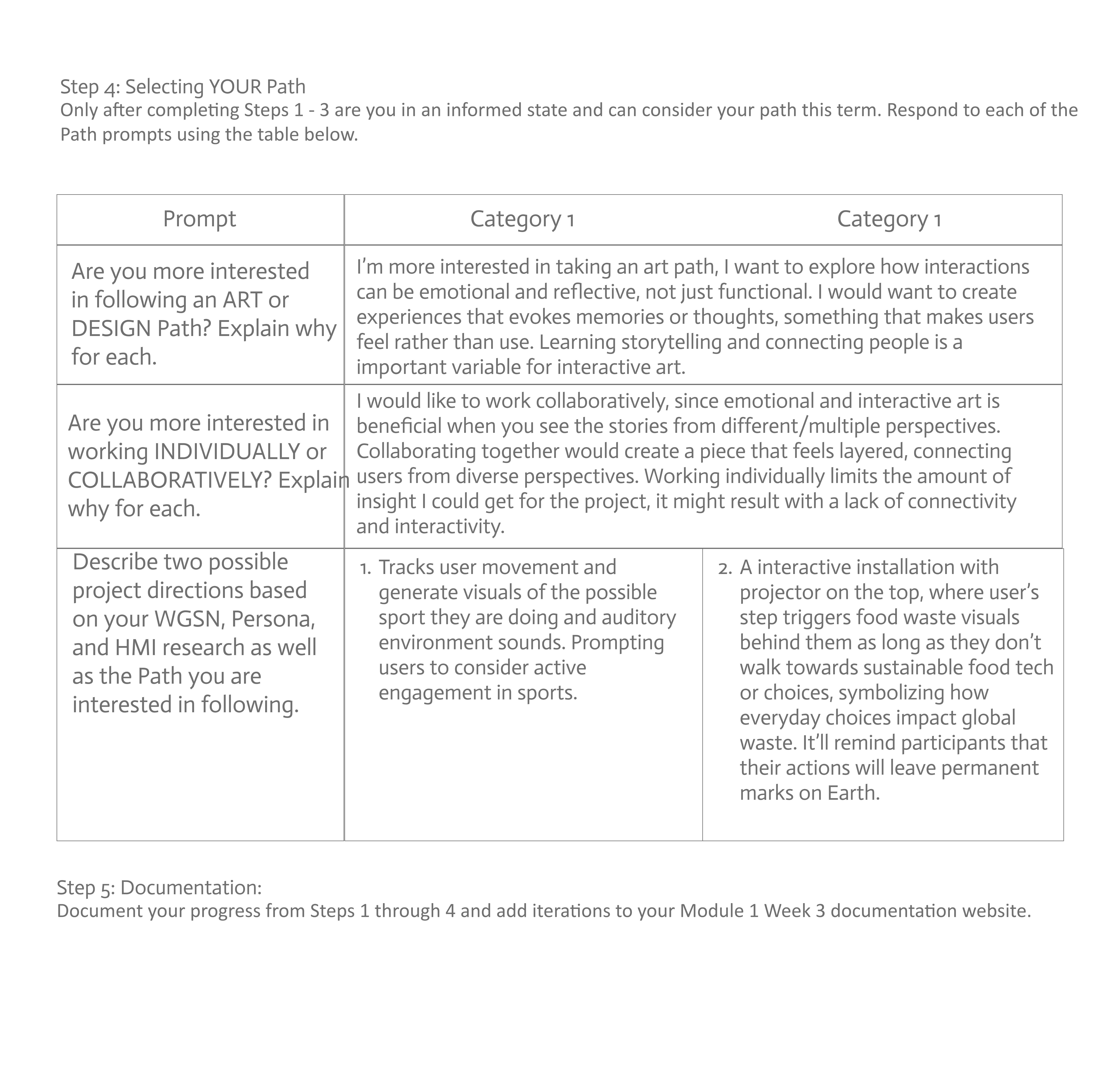 WSGN Project Path Worksheet