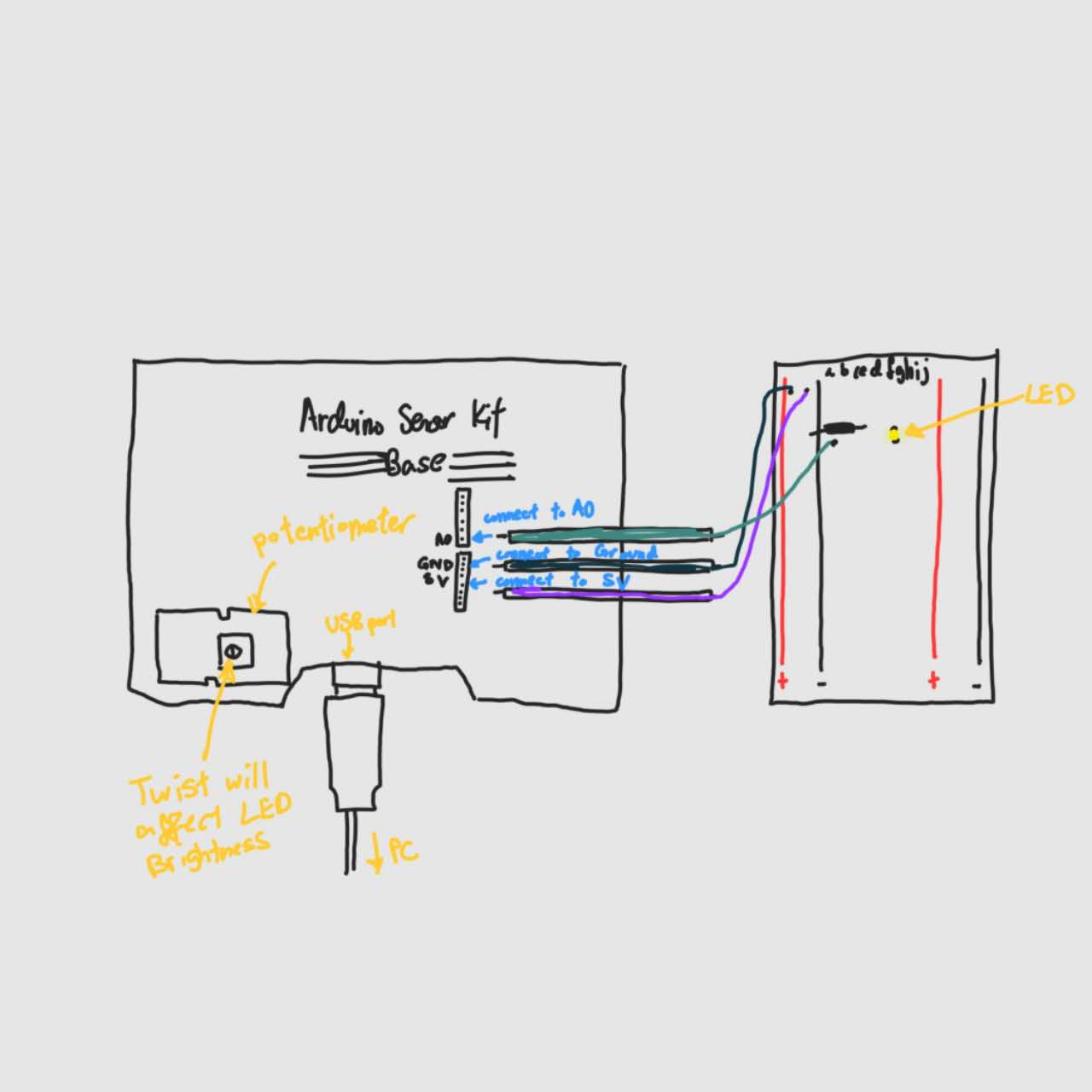 The updated, simplified working circuit sketch.