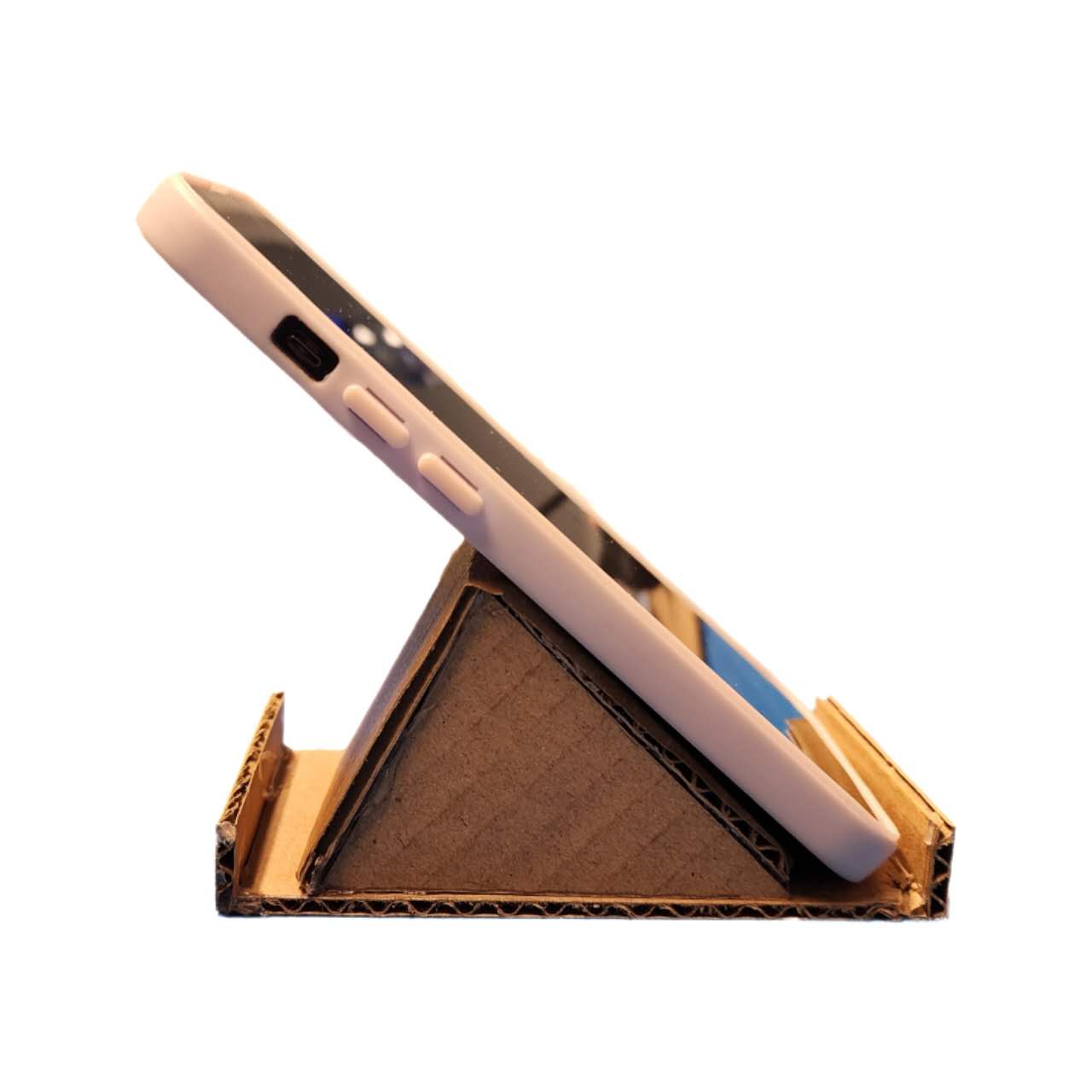 The other side of the refined case positions the phone lower, making it easier for users to scroll comfortably.